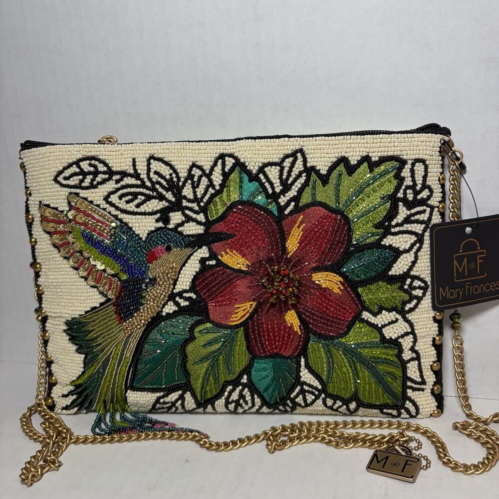 Mary Frances Wing It Crossbody Hummingbird New Beaded